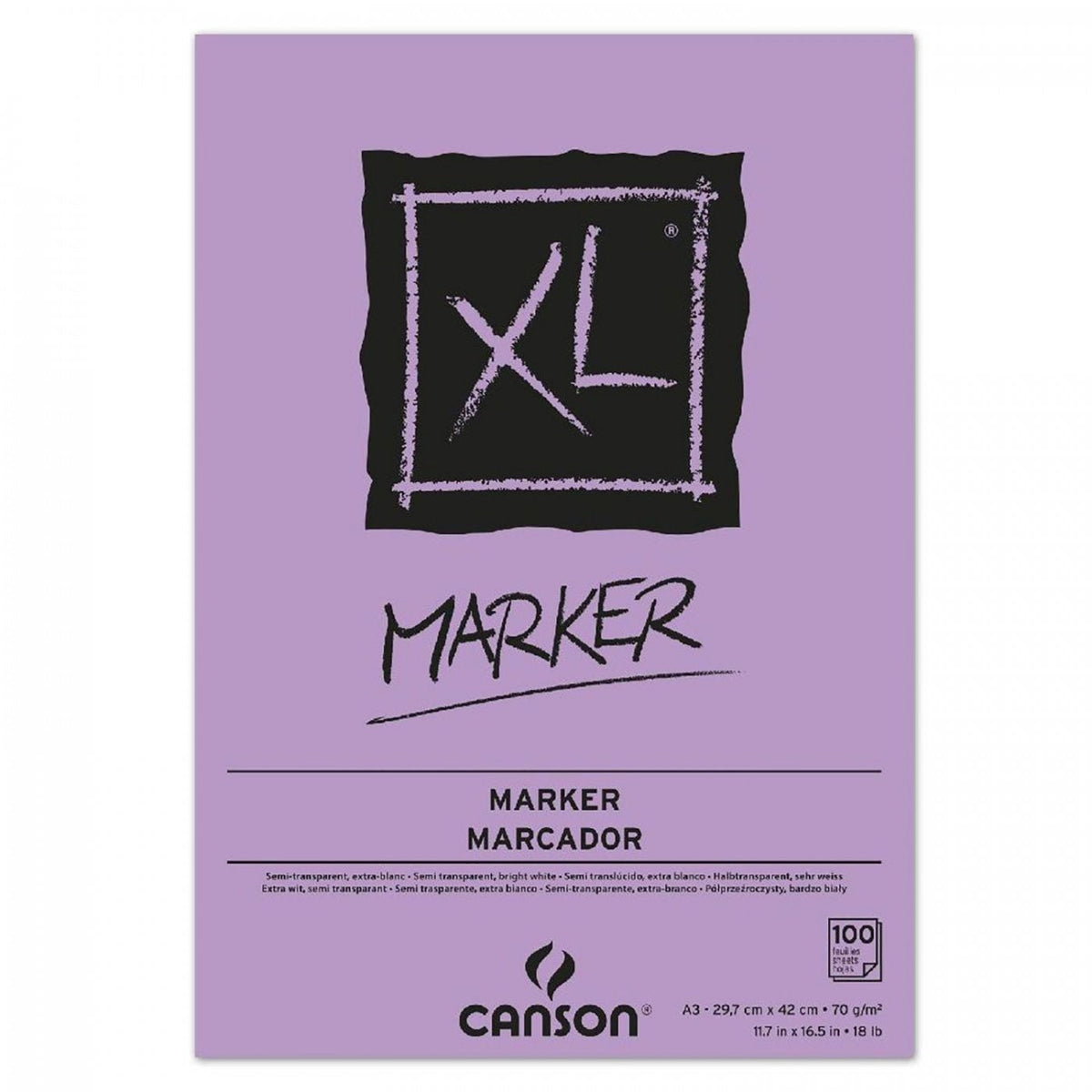 CANSON XL Marker Pad A3 70 g/m² – 100 Sheets