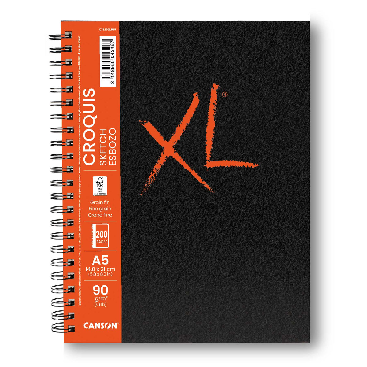 CANSON XL Sketch Pad 90 gsm A5 - 200 Sheets