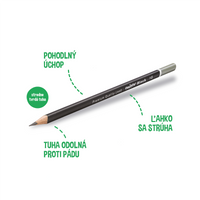 Carioca Black Triangular Graphite Pencil Set 2/HB with Eraser - 4 pcs