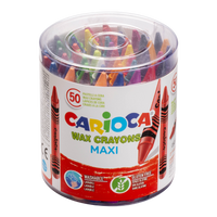 Carioca Maxi wax crayons, 50 pcs