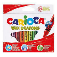Carioca Maxi Wax Crayons - Set of 24 pcs