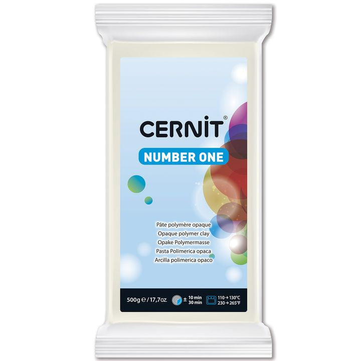 CERNIT Number One Polymer Clay 500 g – Cover white