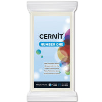 CERNIT Number One Polymer Clay 500 g – Cover white