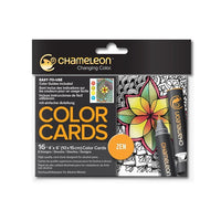 Chameleon Zen Coloring Cards, 16 pcs