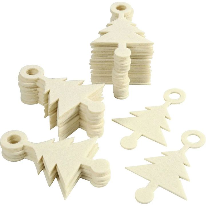 Christmas Felt Tree Decoration, Set of 4 — image 2