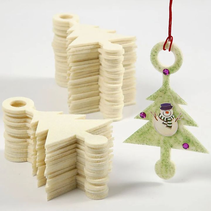 Christmas Felt Tree Decoration, Set of 4 — image 1