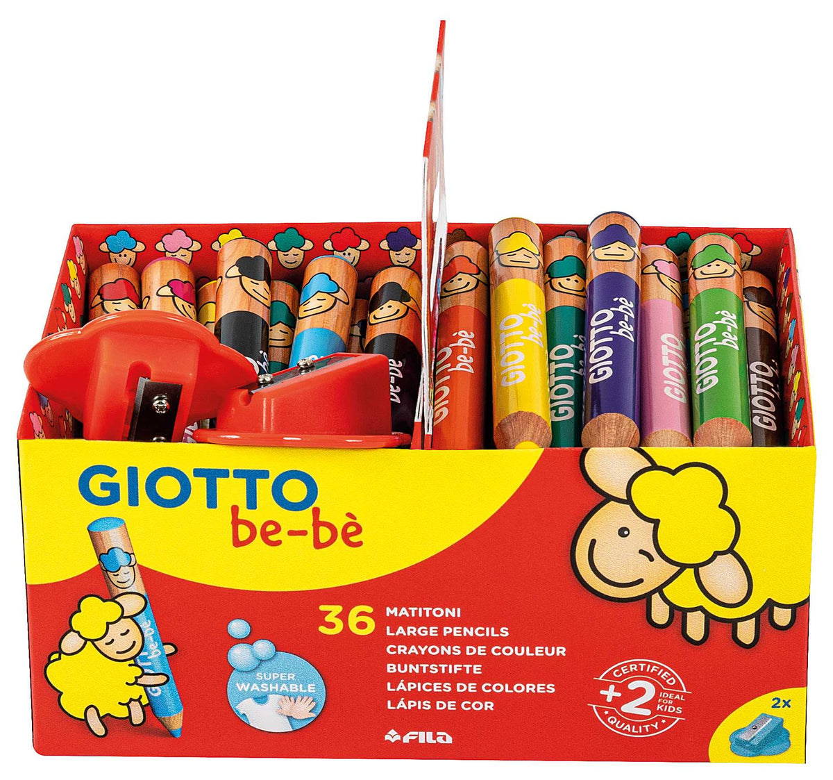 Chunky Round Colored Pencils GIOTTO be-bè School Pack