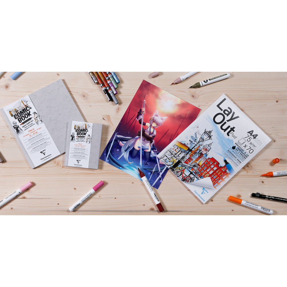 CLAIREFONTAINE Comic Pad 220 g 32 sheets glued