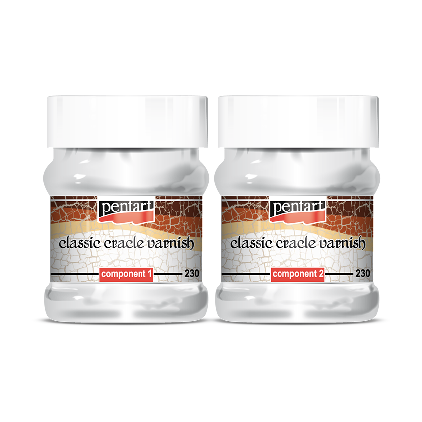 Classic Crackle Varnish Pentart 2-Component 230 ml Set