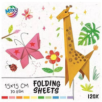 Colored Folding Sheets 15 × 15 cm - 120 Sheets - 70 GSM