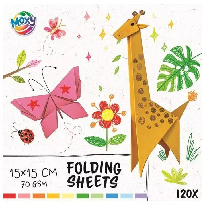 Colored Folding Sheets 15 × 15 cm - 120 Sheets - 70 GSM