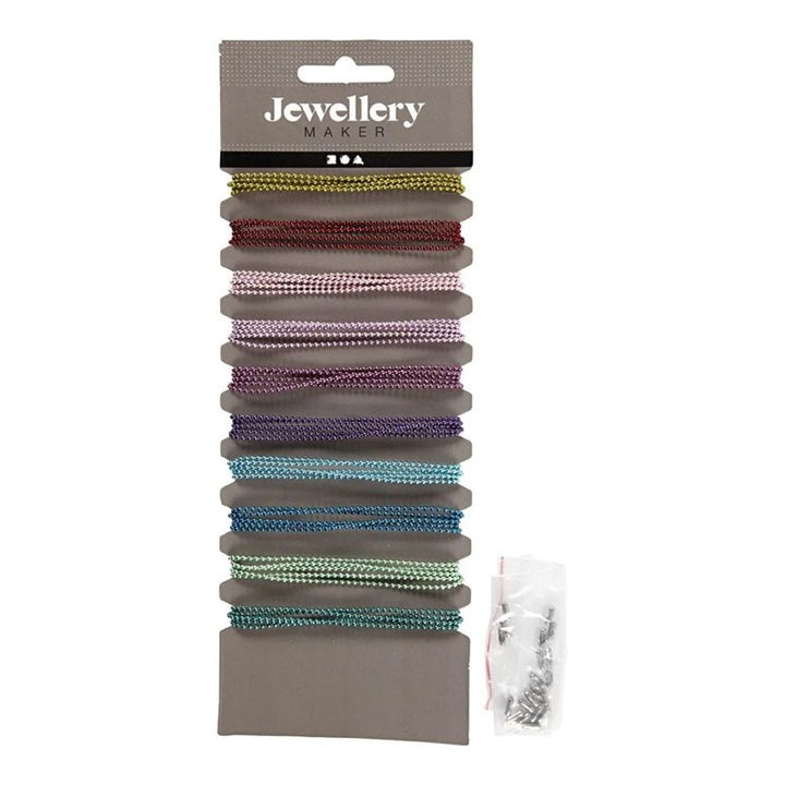 Colored Ball Chains, 10 × 80 cm, Assorted Colors