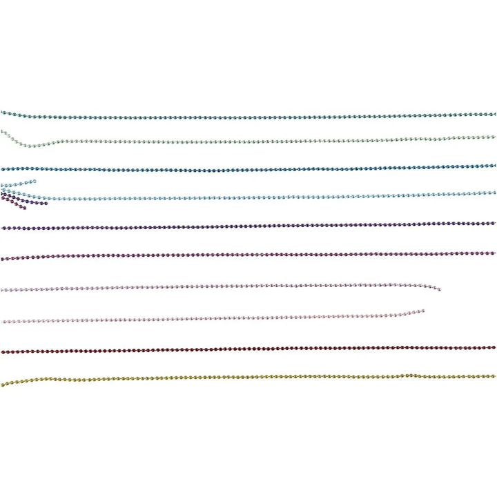 Colored Ball Chains, 10 × 80 cm, Assorted Colors