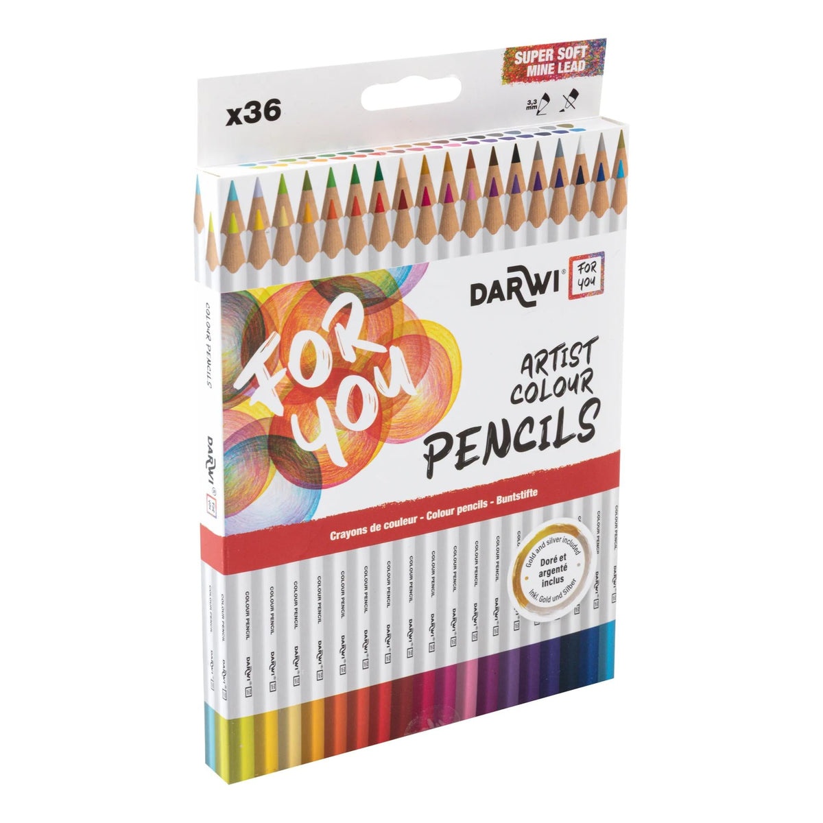 Colored Pencils DARWI set / 36 pcs