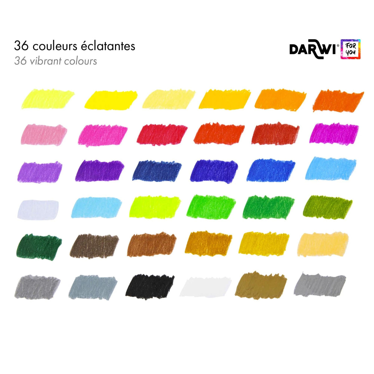 Colored Pencils DARWI set / 36 pcs