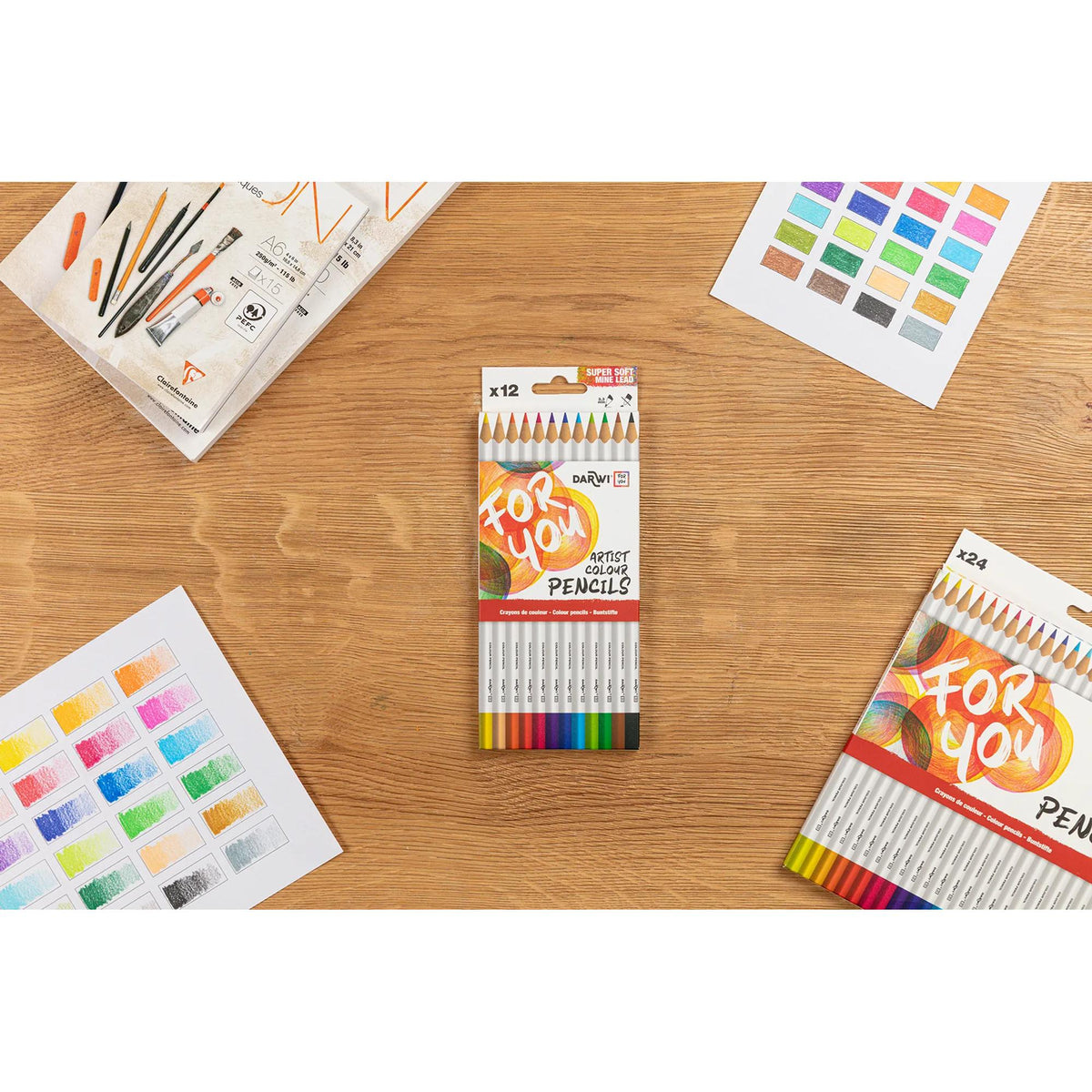 Colored Pencils DARWI set / 36 pcs