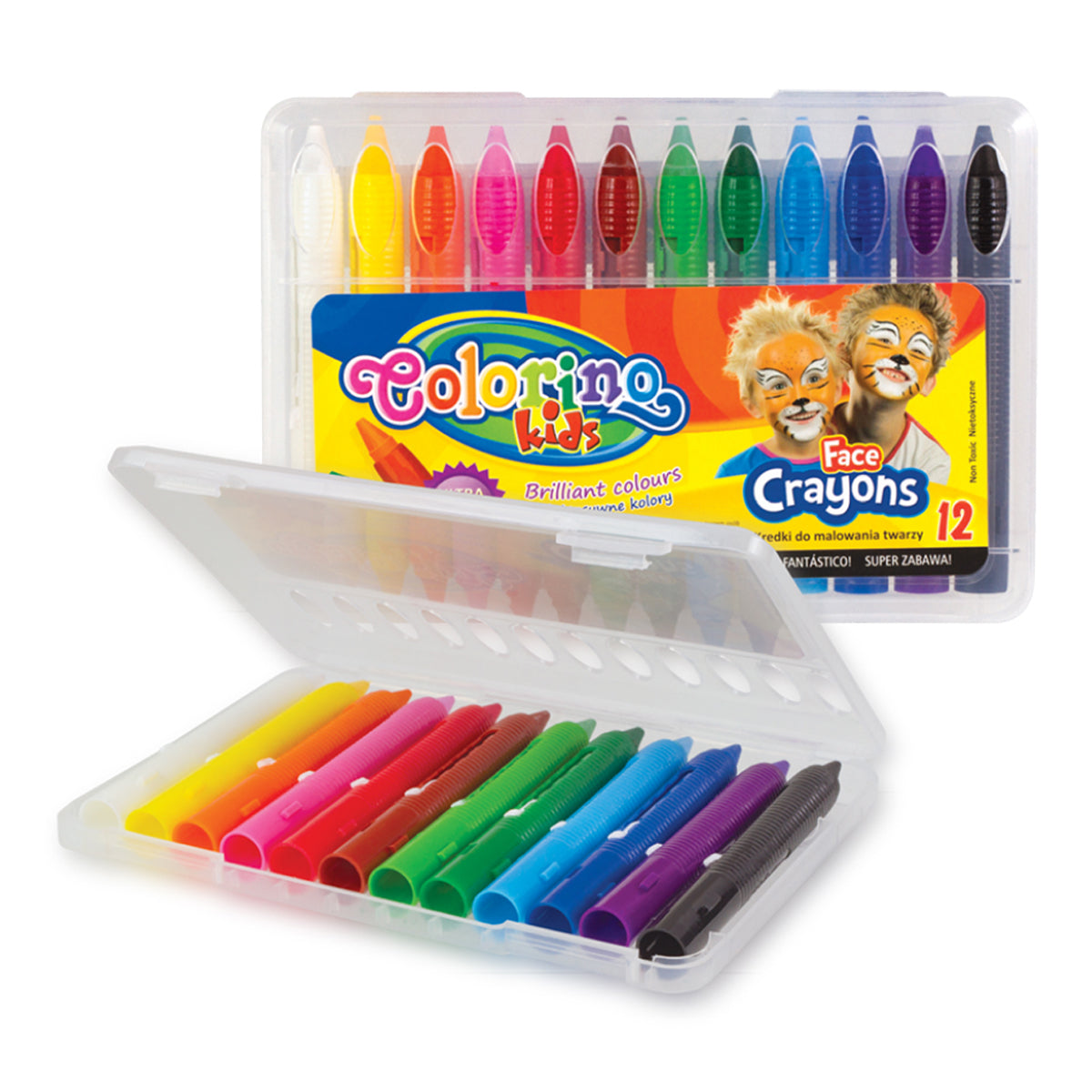 Colorino Face Paint Sticks in Case - 12 pcs