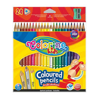 Colorino Triangular Colored Pencils with Sharpener, Set of 24