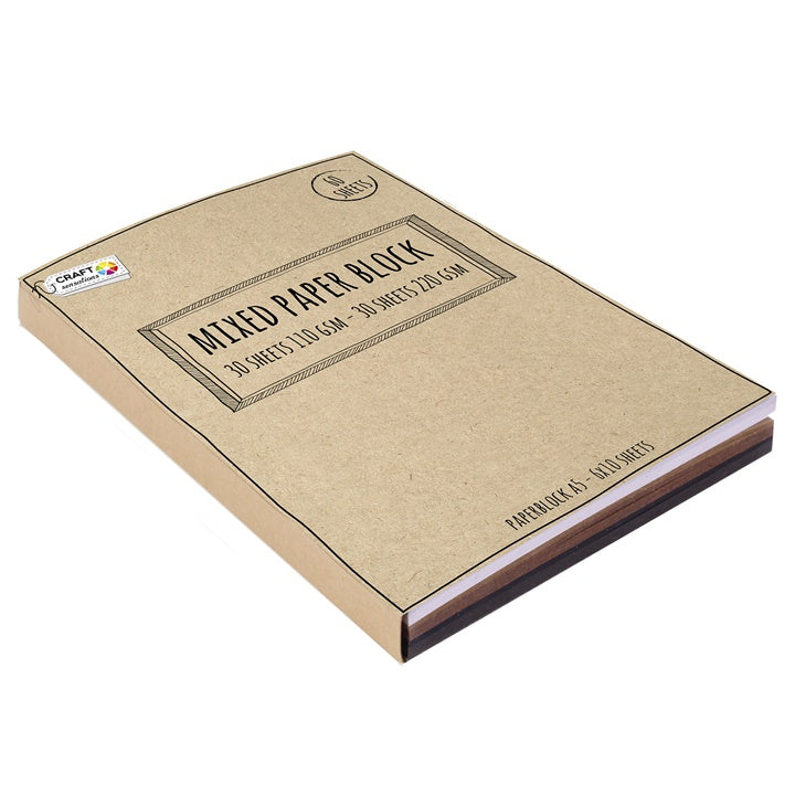 Craft Sensations A5 Paper Pad Mix, 60 Sheets