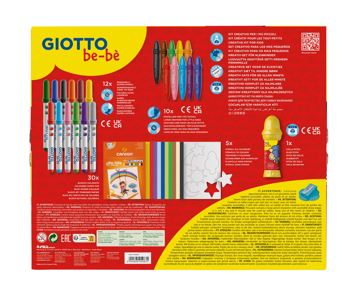 Creative art set GIOTTO be-bè Little Creations - 58 pcs