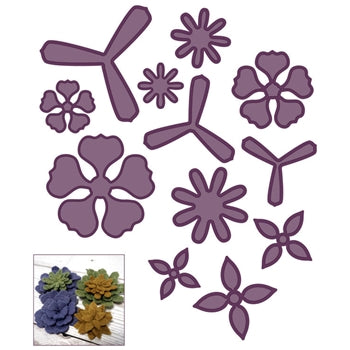 CREATIVE EXPRESSIONS Cutting and Embossing Dies Succulent Garden - 12 pcs