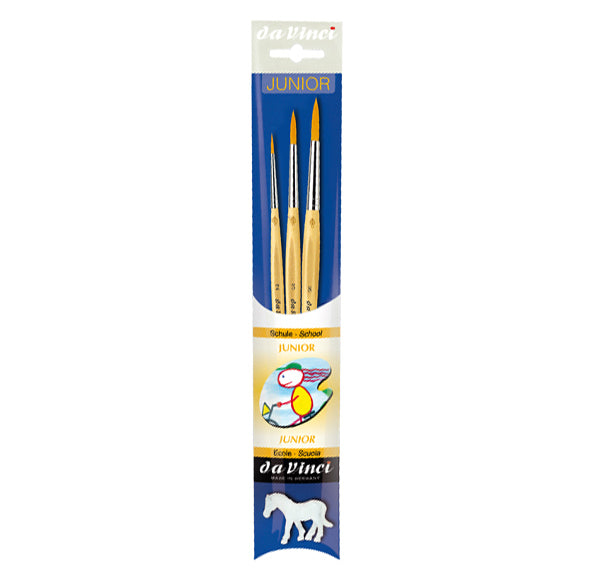 da Vinci JUNIOR 4212 Brush Set for Schools and Hobby Use, Set of 3