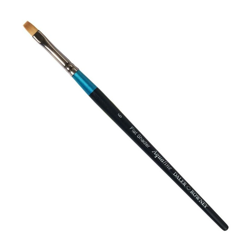 DALER ROWNEY Aquafine Flat Synthetic Watercolor Brush - Short Handle