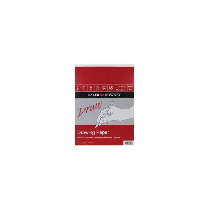 DALER ROWNEY Medium Grain Drawing Pad A5 160 gsm - 50 sheets