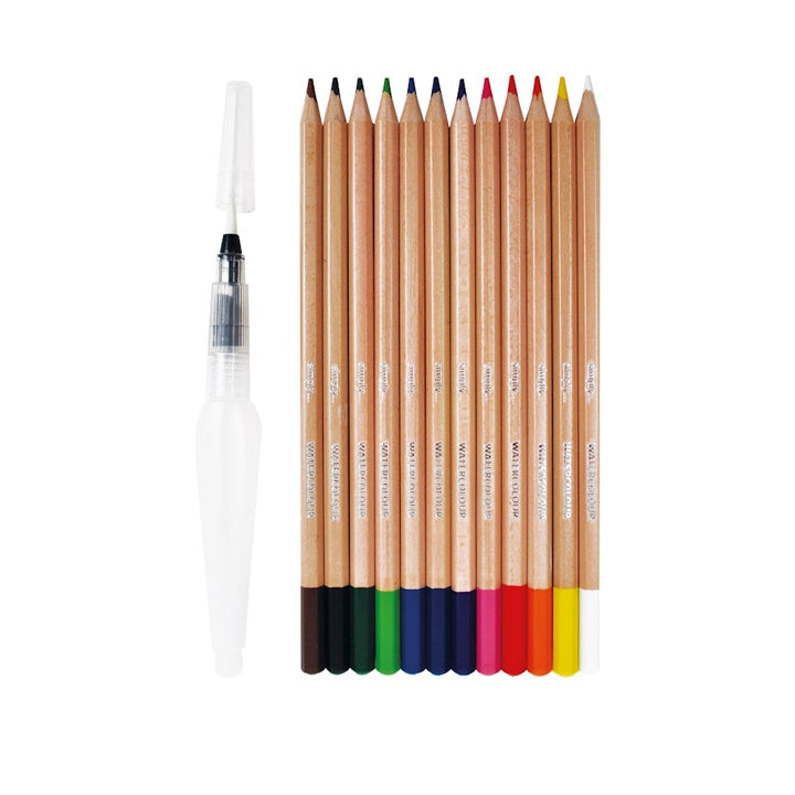 Daler Rowney Watercolor Pencils, 12 pcs, and Water Brush
