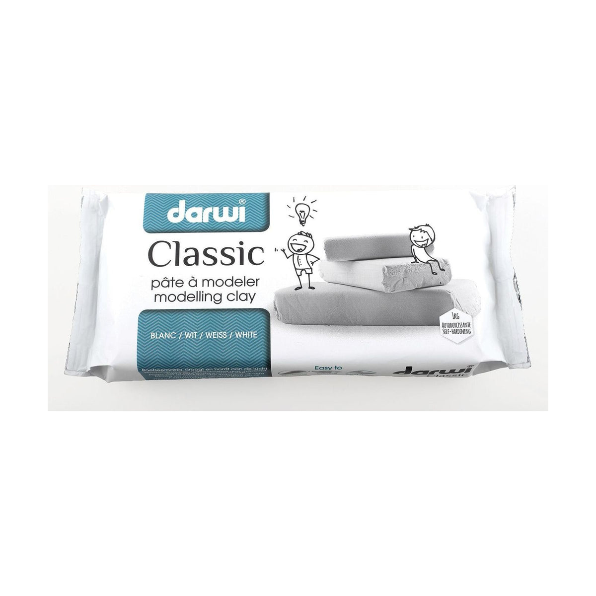 DARWI Self-Hardening Modeling Clay White 1000 g