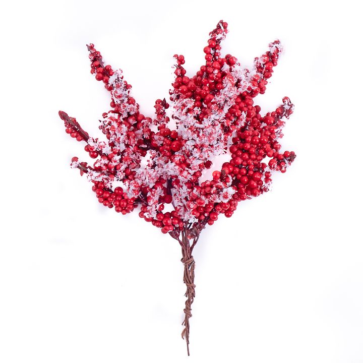 Decorative 3D Small Red Berry Branches