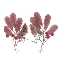 Decorative Branches with Red Berries, 2 pcs