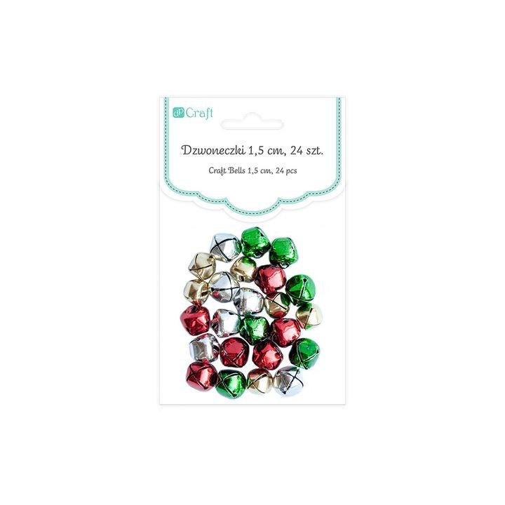 Decorative Colorful Jingle Bells, 24 Pieces