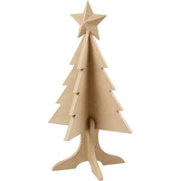 Decorative Paper Mache Christmas Tree, 63 cm