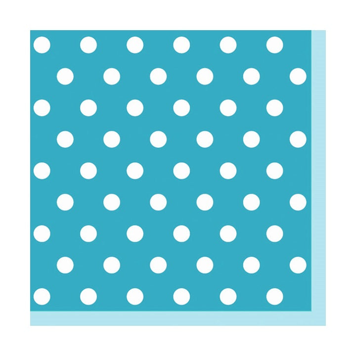 Decoupage Napkins - Blue with Polka Dots - 1 pc