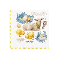 Decoupage Napkins - Easter Lamb Frame - 1 pc