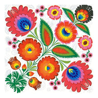Decoupage Napkins, Floral Folk Pattern, 1 pc