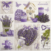 Decoupage Napkins Lavender Collage - 1 pc