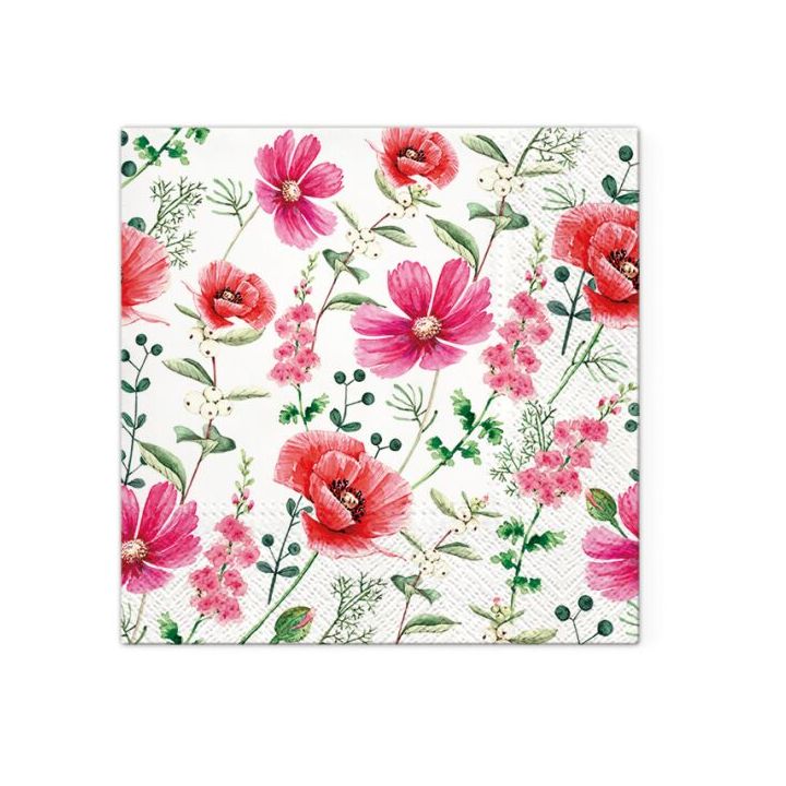 Decoupage Napkins - Raspberry Flower - 1 pc