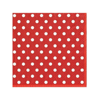Decoupage Napkins - Red with Dots - 1 pc
