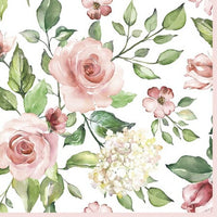 Decoupage Napkins Watercolour Roses with Hydrangea - 1 pc