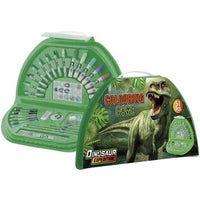 Dino Half-Round Coloring Case, 51-Piece Set