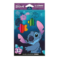 Disney Stitch JUMBO Triangular Colored Pencils, 12 pcs