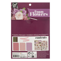 DIY Foam Flowers Set, Purple and White, Set of 3 — image 2