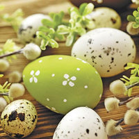 Easter Decoupage Napkins - Eggs and Pussy Willows - 1 pc