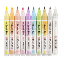 Ecoline Brush Pen Watercolor Pens, Pastel, Set of 10