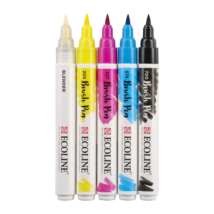 Ecoline Primary Watercolor Brush Pens
