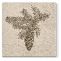Eco Decoupage Napkin, Pine Cone, 1 pc