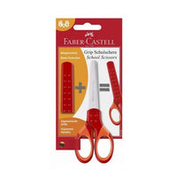 Faber-Castell School Scissors with Case - Red