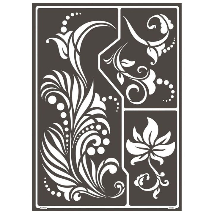 Fantastic Flowers Self-Adhesive Stencil A3